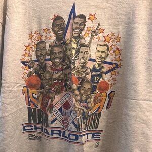 1991 All Stars NBA Charlotte vintage t-shirt.